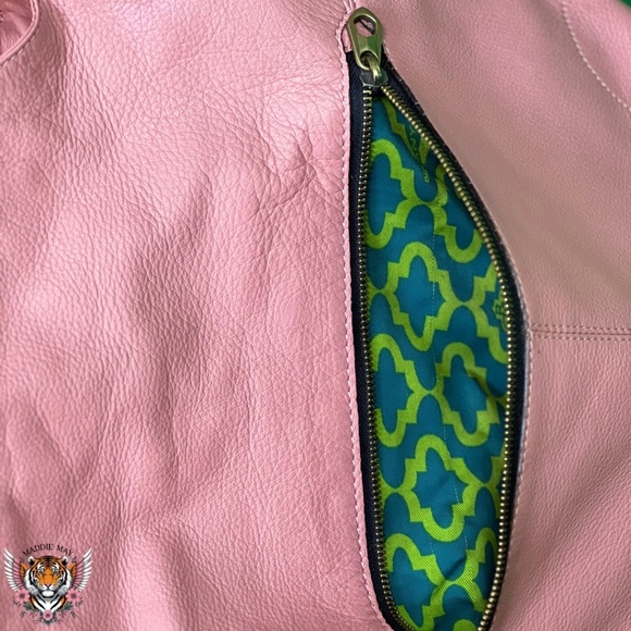 🌟orYANY: Pink Leather Fringe Hobo Shoulder Bag NWOT🌟 - Picture 9 of 11